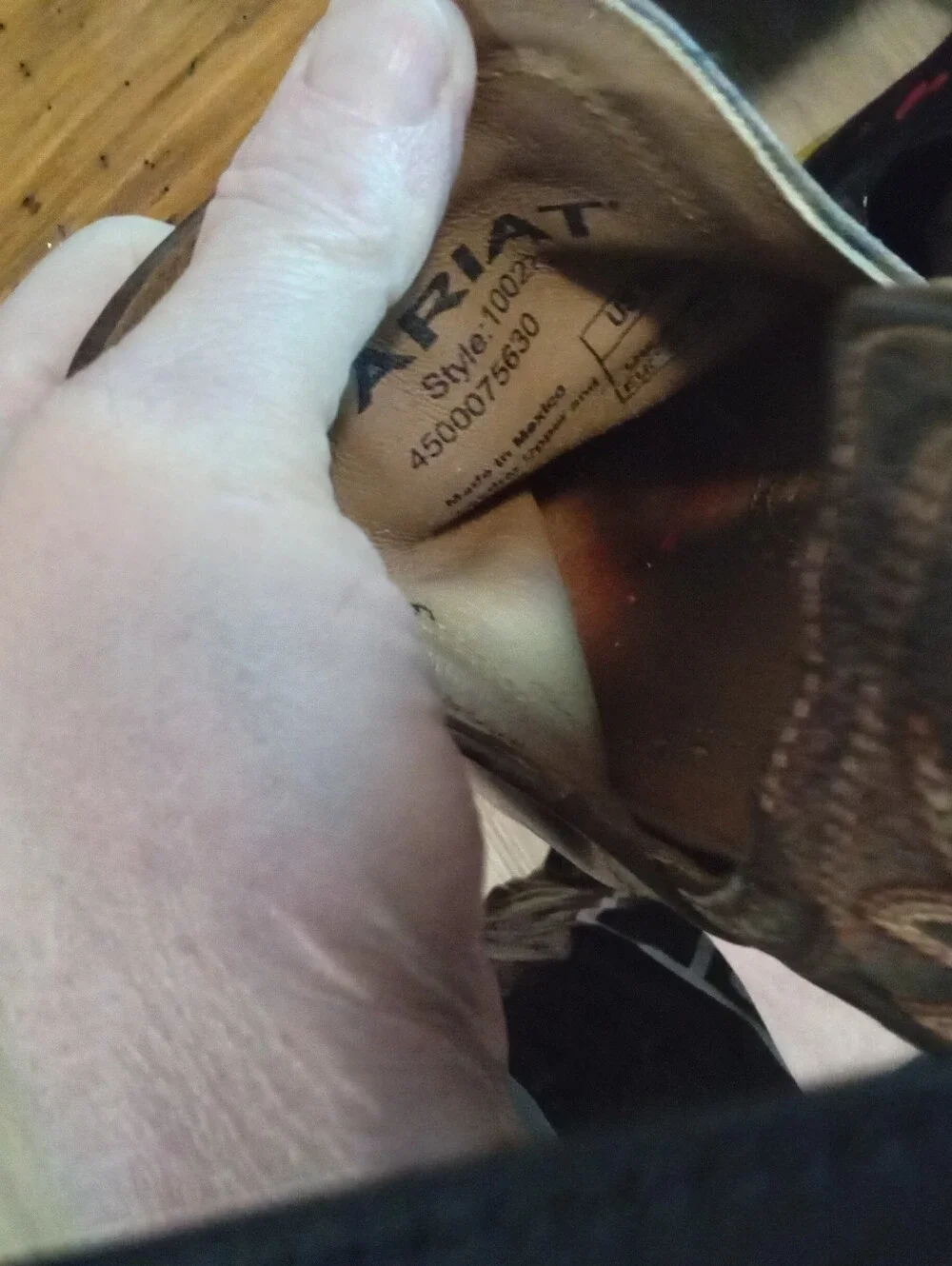Ariat Dixxon Western Bootie Sz8 10027282 Full Grain Leather Hand Crafted Mexico